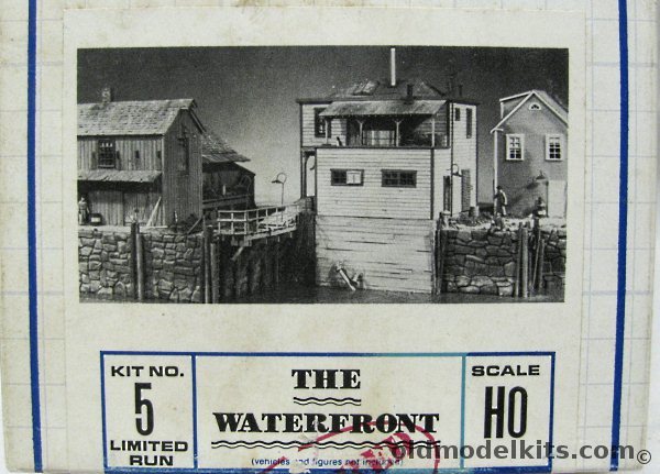 Builders In Scale HO The Waterfront Cannery Boarding House Freighthouse Baitshop - HO Scale Buildings, 5 plastic model kit